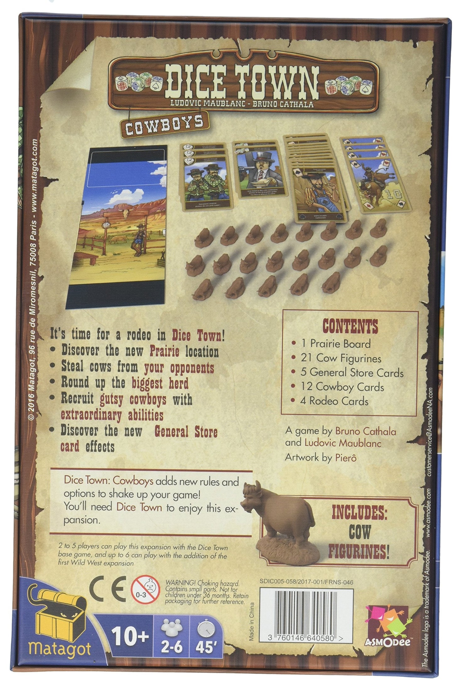 Matagot Dice Town Cowboys Expansion — Prairie Location & New Cowboys (2–5 Players)