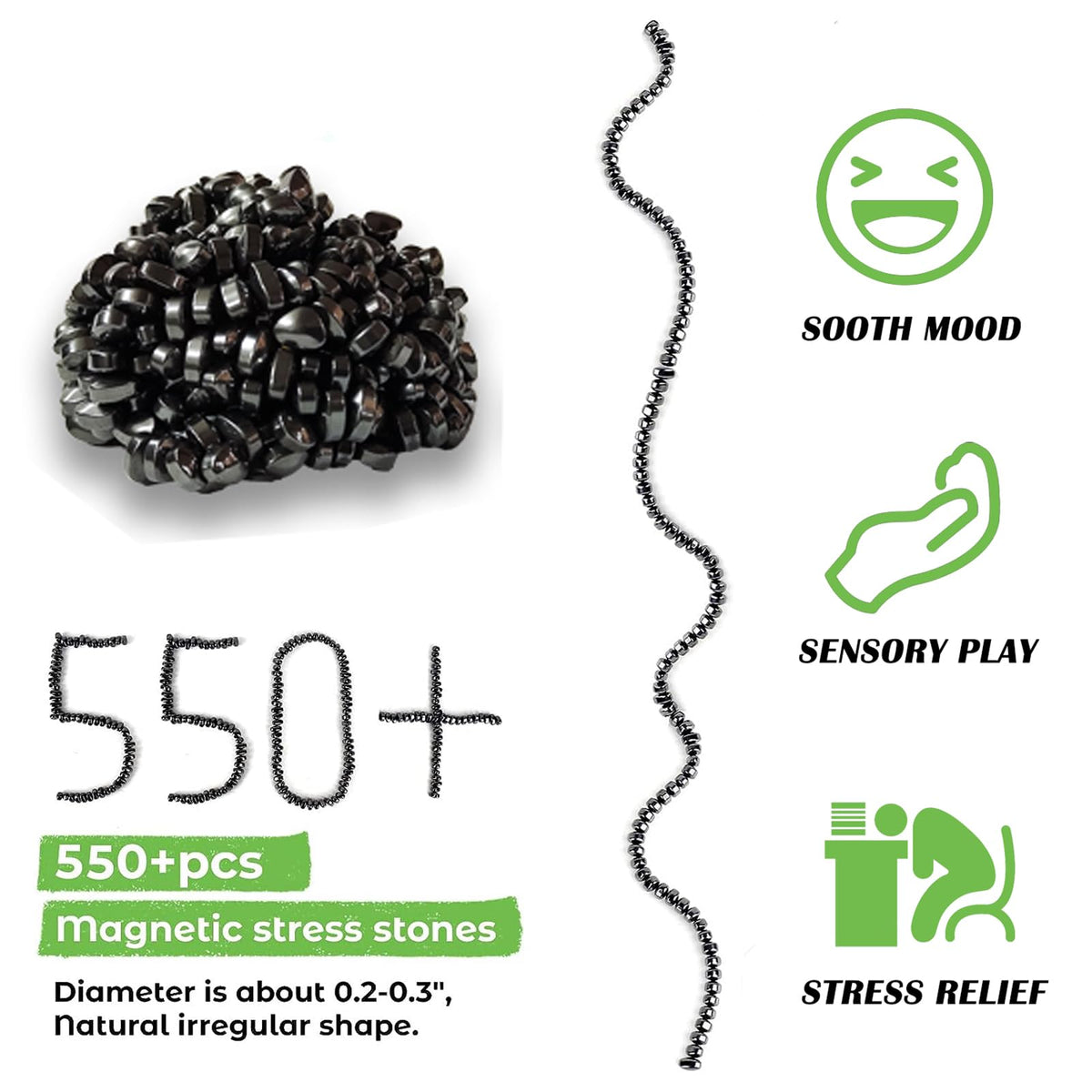 Matassari 550pcs Fidget Toys for Adults – Sensory Desk Toys for Focus & Stress Relief