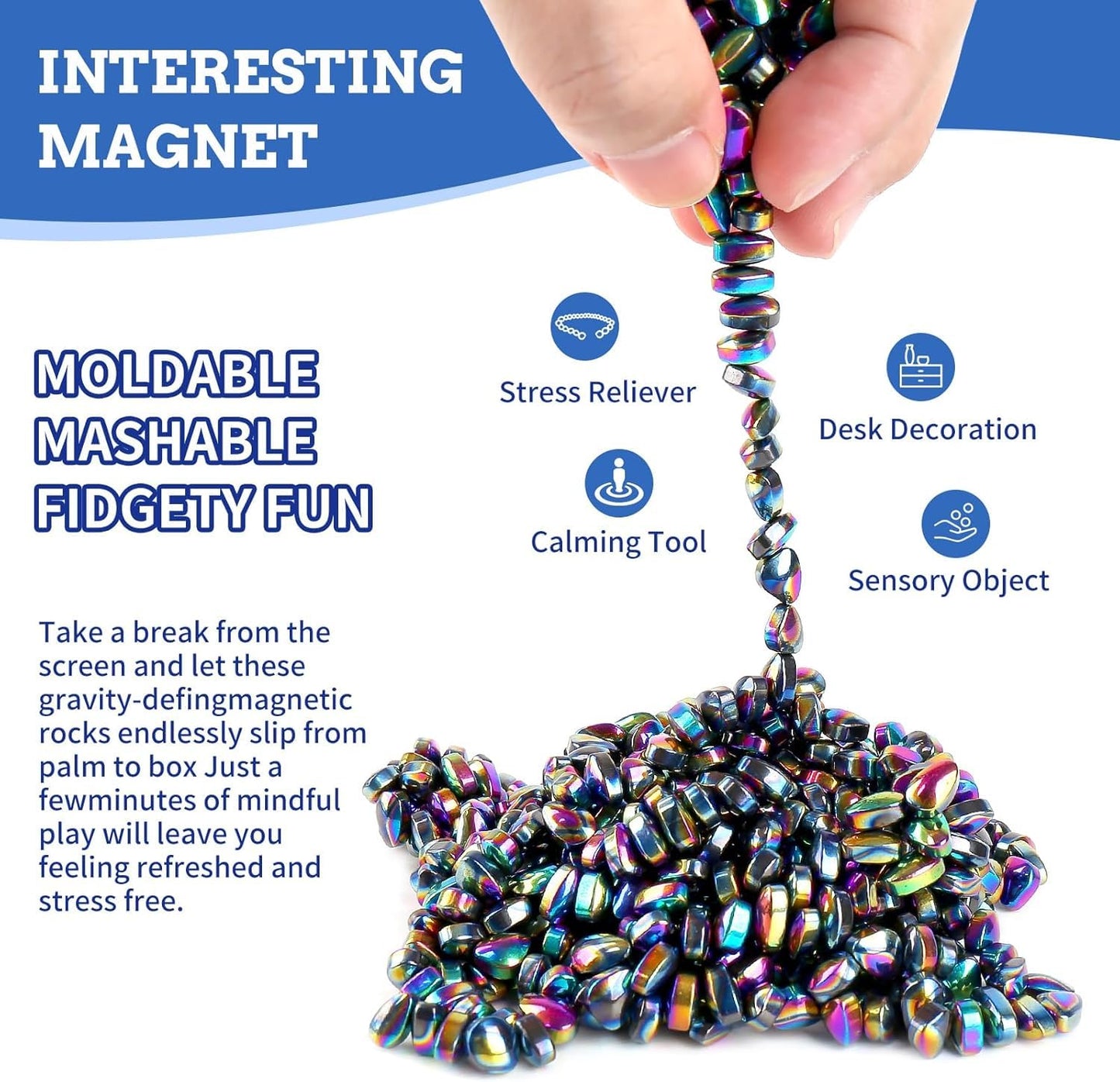 Matassari 550pcs Putty Fidget Toys – Sensory Desk Toys for Adults, Stress Relief & Focus
