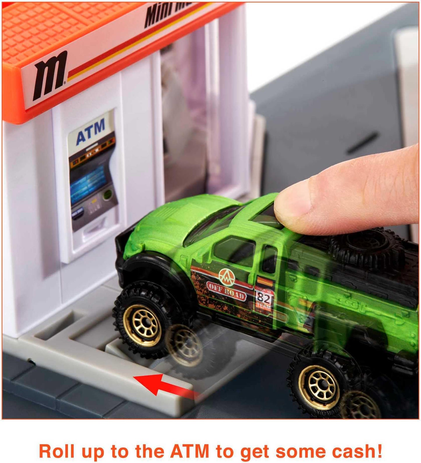 Matchbox Action Drivers Fuel Station Playset – 1:64 Scale Car, Moveable Hoses & Car-Activated Features