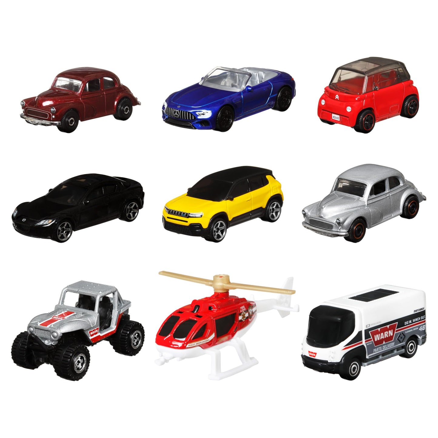Matchbox 9-Pack Die-Cast 1:64 Cars | Exclusive Vehicle in Every Pack