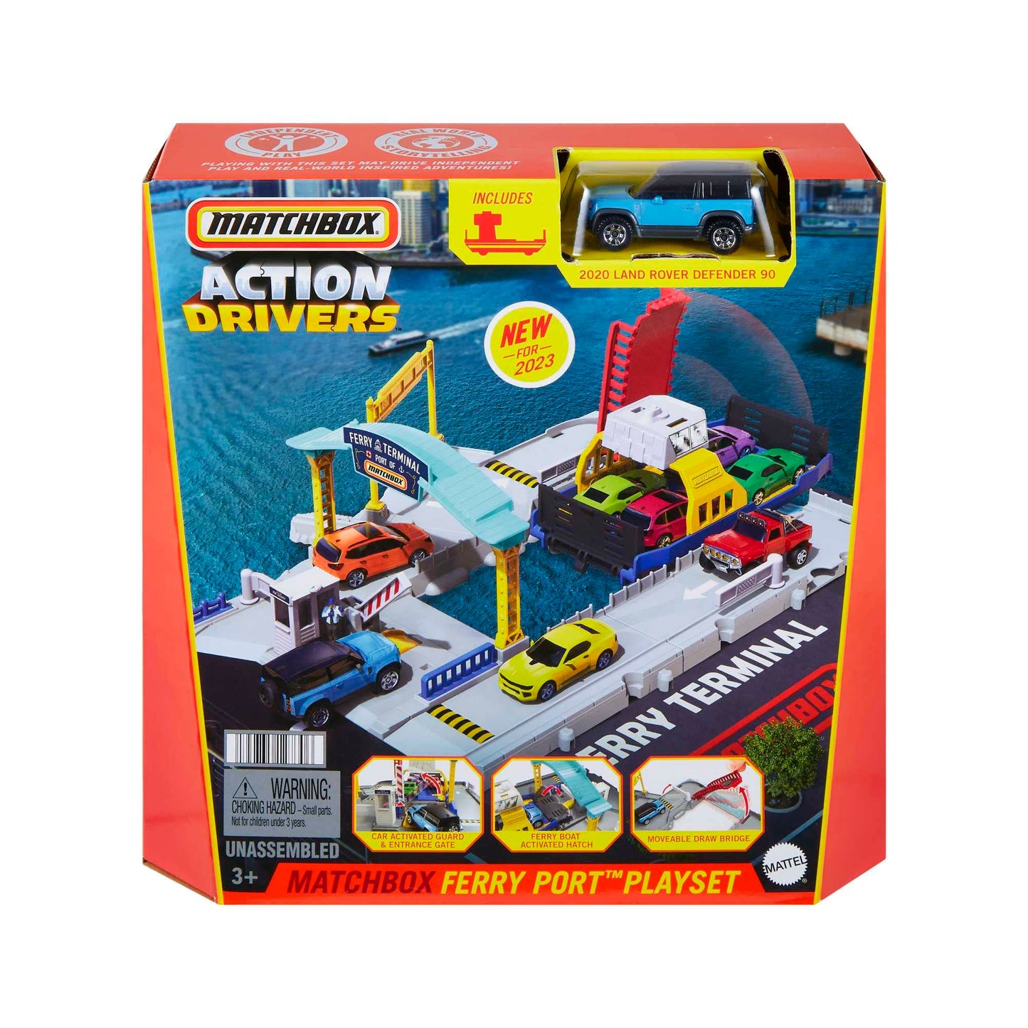 Matchbox HMH29 Ferry Port Set with Detachable Wheeled Ferry | Action Drivers Playset