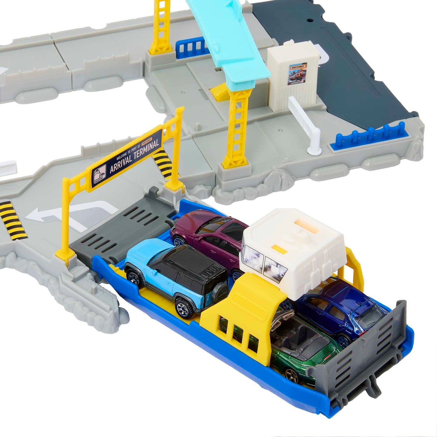 Matchbox HMH29 Ferry Port Set with Detachable Wheeled Ferry | Action Drivers Playset