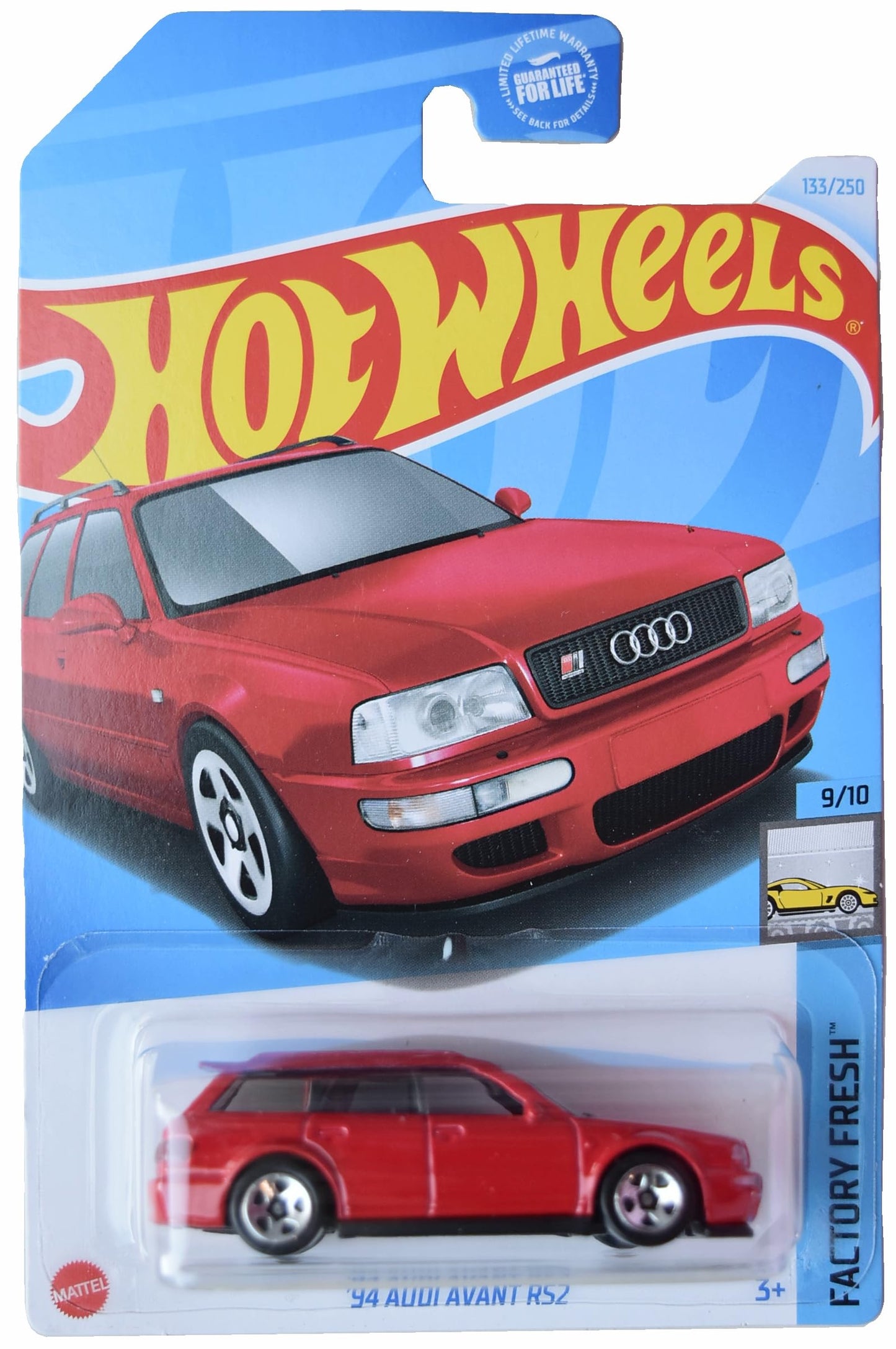 Matchbox Hot Wheels 1994 Audi Avant RS2 – Factory Fresh 9/10 Red, 1:64 Scale (133/250)