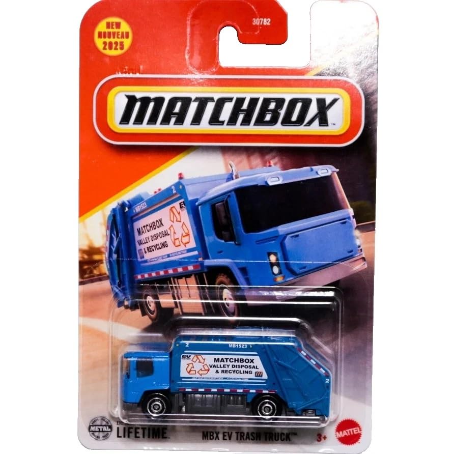 Matchbox MBX EV Trash Truck #62 – 1/64 Scale Collectible (Circa)