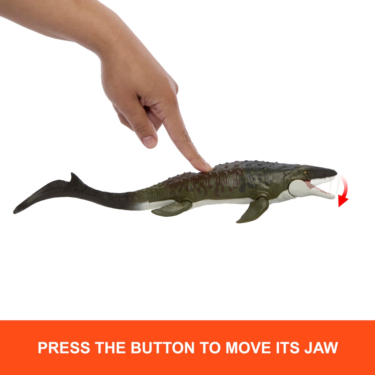 Matchbox Jurassic World Mosasaurus Rescue Action Boat – 1:64 Jeep, Detachable Rescue Boat
