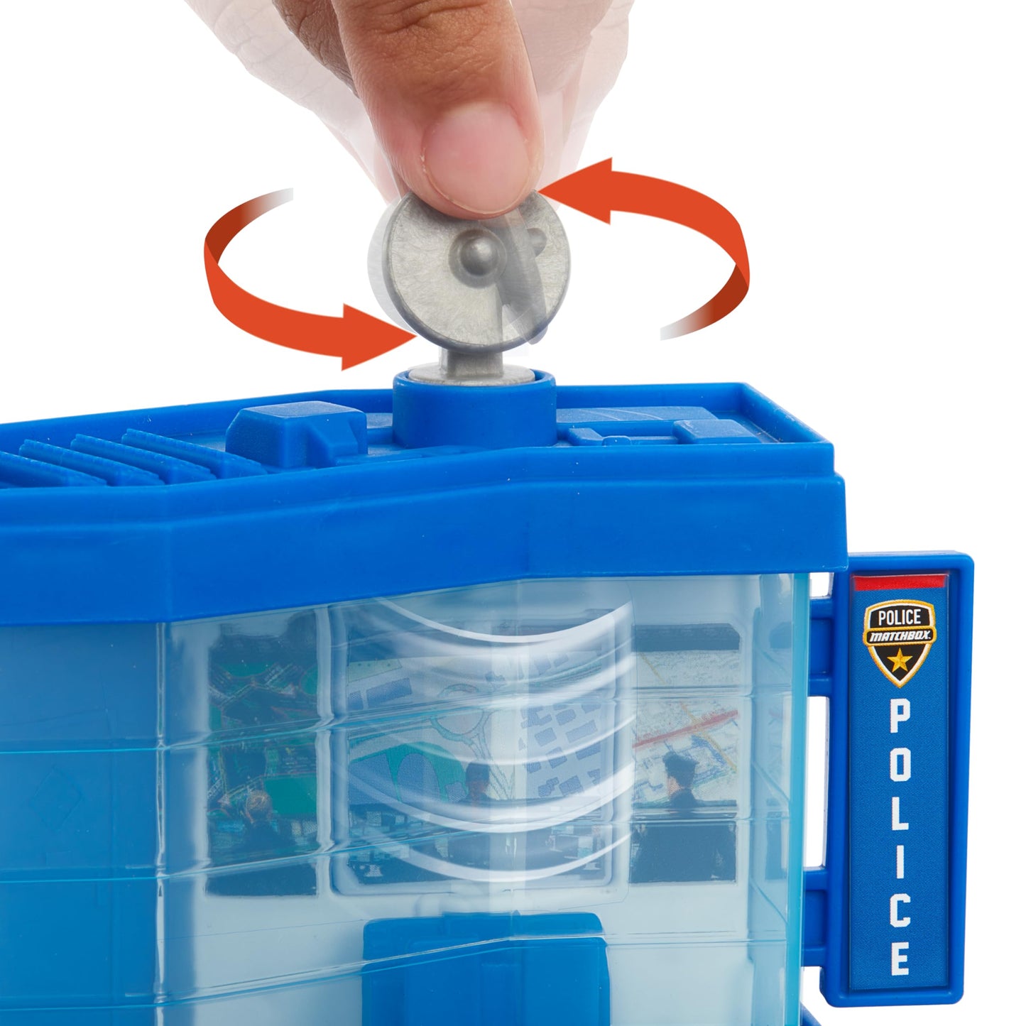 Matchbox Action Drivers Police Traffic Center Playset — 1:64 Ford Police Interceptor, Kid- & Car-Activated