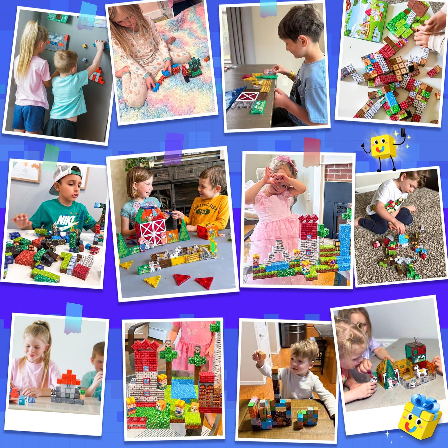 Matchtiles 150 PCS Magnetic Blocks Toys – Build Mine Magnet World Set for Kids 4-8 | STEM Montessori