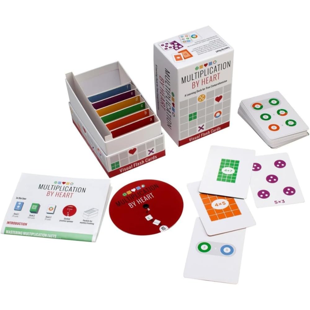 Math for Love Multiplication by Heart Visual Flash Cards — Master Multiplication in Five Minutes a Day