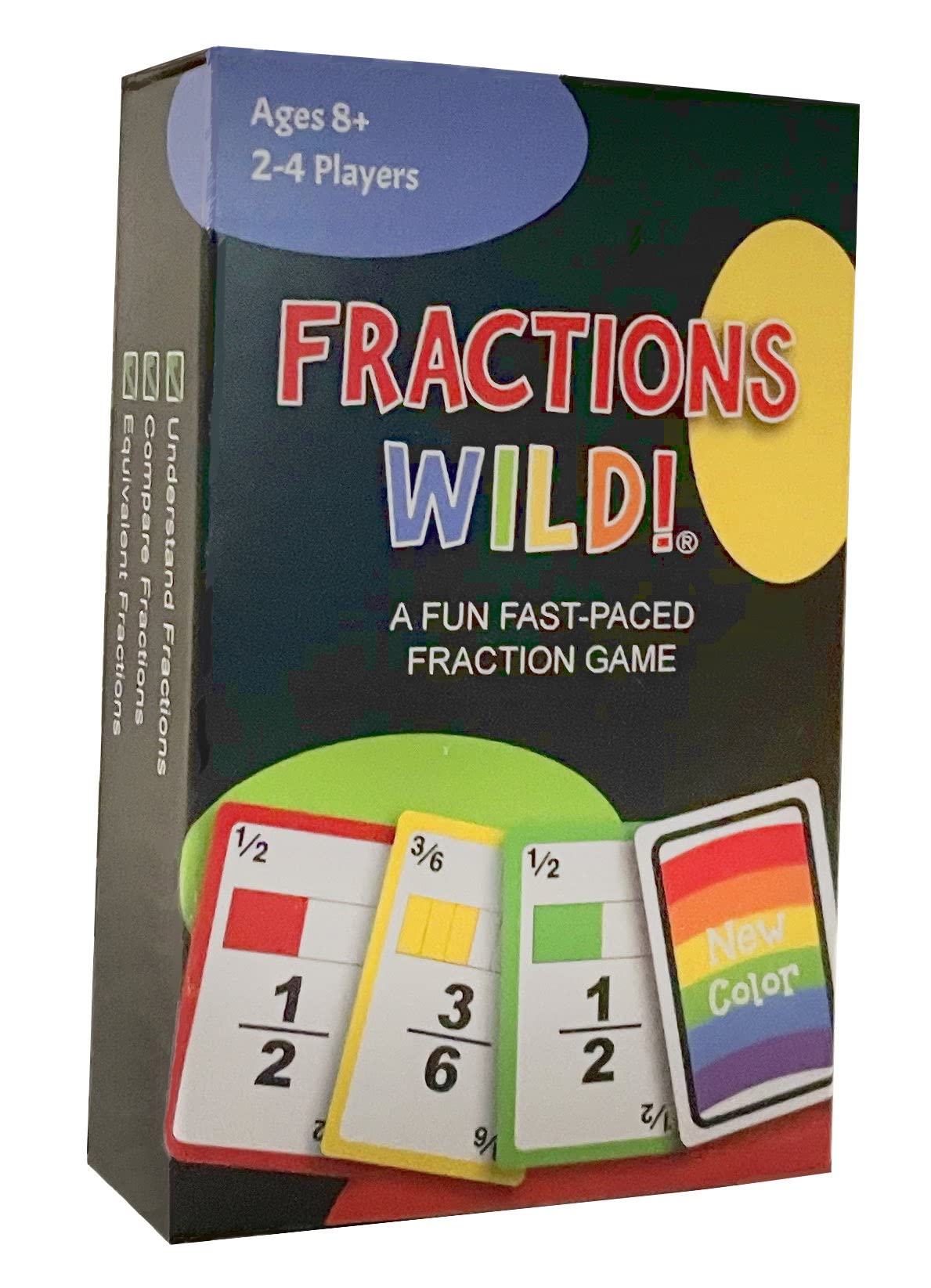 Fractions Wild by Math Magic – First to Discard All Cards by Matching Fractions or Colors | Easy to Learn Math Card Game for Grades 3–6