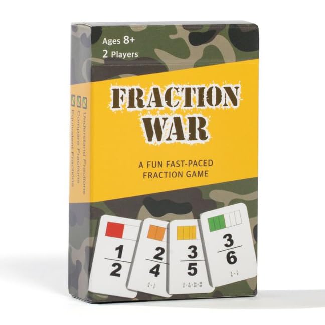 Math Magic Fraction War: Fun Card Game to Learn, Compare & Simplify Fractions for 2nd to 5th Grade | Standard Edition