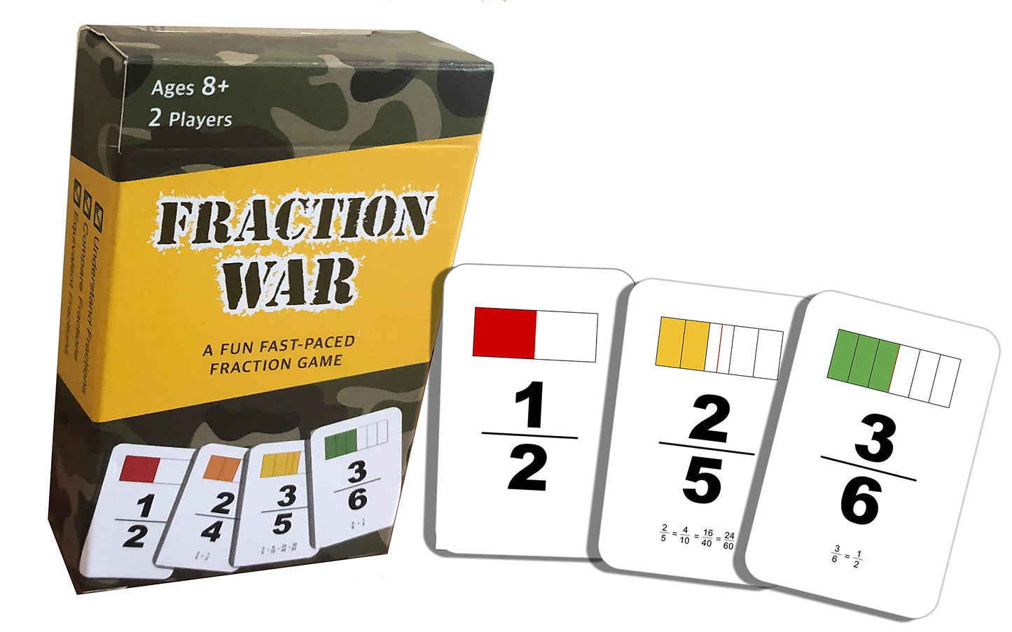 Math Magic Fraction War: Fun Card Game to Learn, Compare & Simplify Fractions for 2nd to 5th Grade | Standard Edition