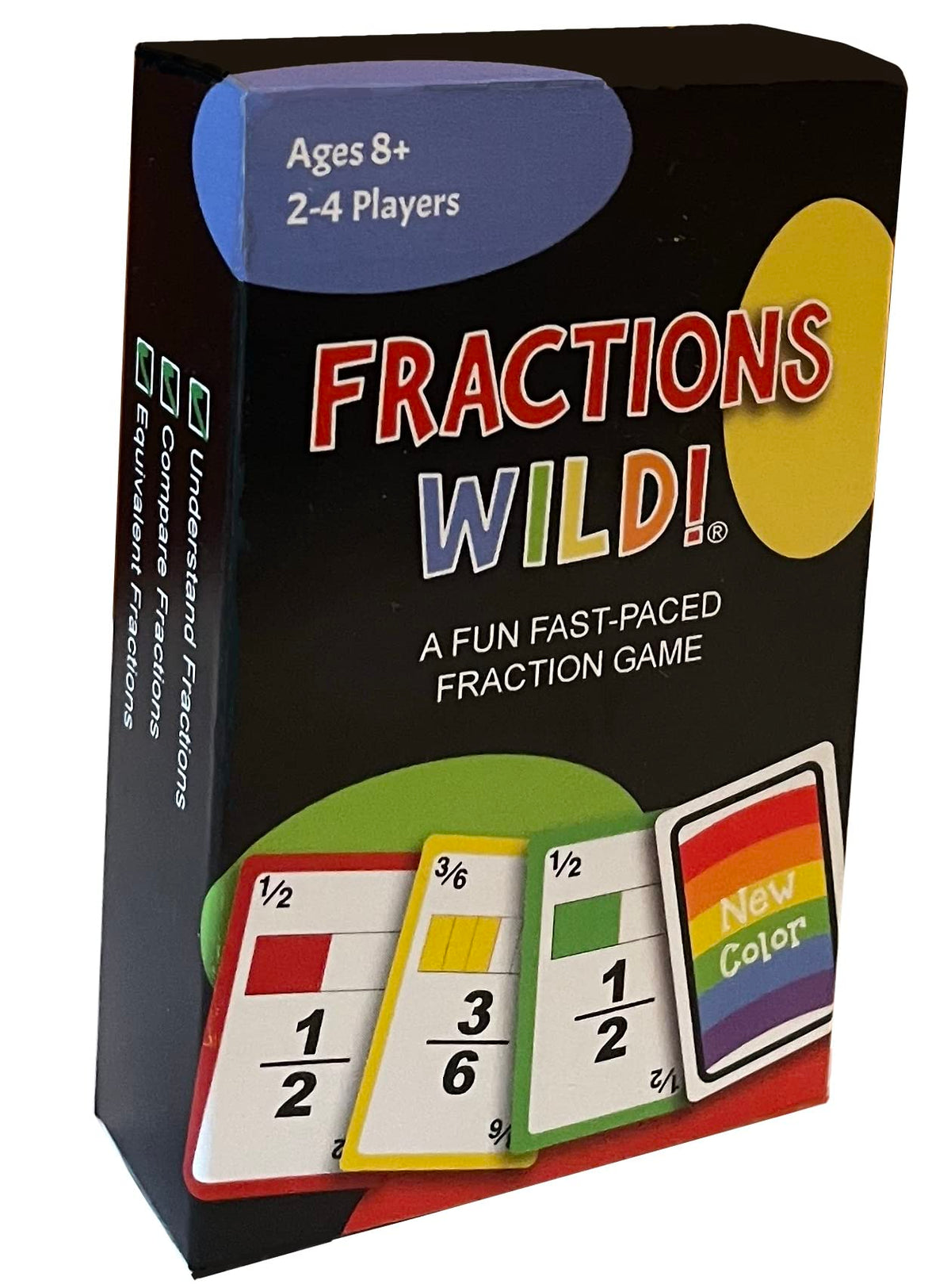 Fractions Wild by Math Magic – First to Discard All Cards by Matching Fractions or Colors | Easy to Learn Math Card Game for Grades 3–6