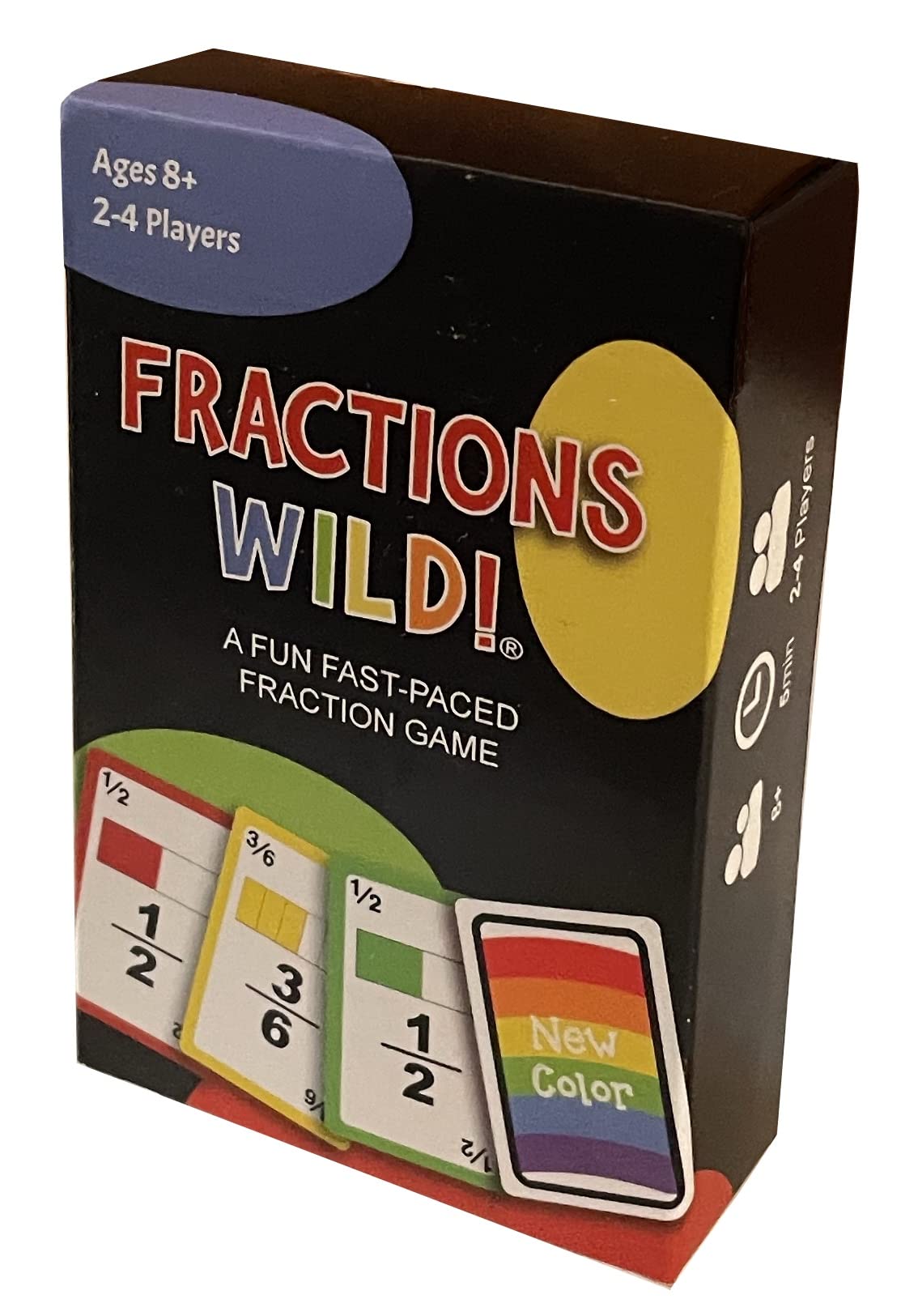 Fractions Wild by Math Magic – First to Discard All Cards by Matching Fractions or Colors | Easy to Learn Math Card Game for Grades 3–6