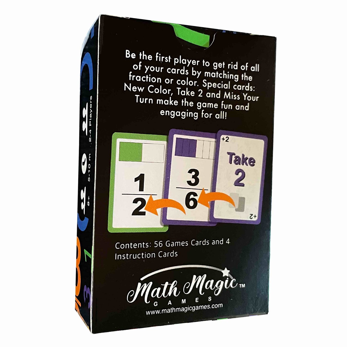 Fractions Wild by Math Magic – First to Discard All Cards by Matching Fractions or Colors | Easy to Learn Math Card Game for Grades 3–6