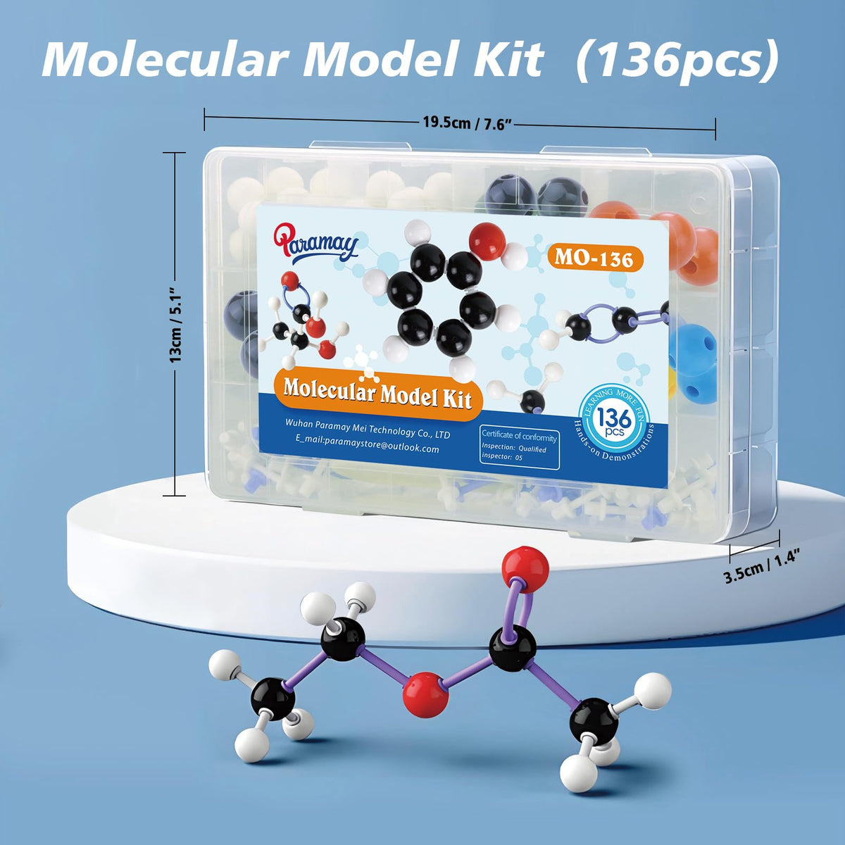 MATIFANER Chemistry Molecular Model Kit (136 Pcs) – Hands-On Learning for Students & Teachers