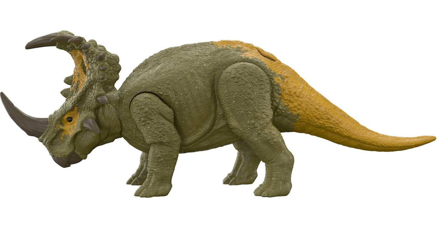 Mattel Jurassic World Dominion Sinoceratops Roar Strikers Figure with Roaring Sound and AR