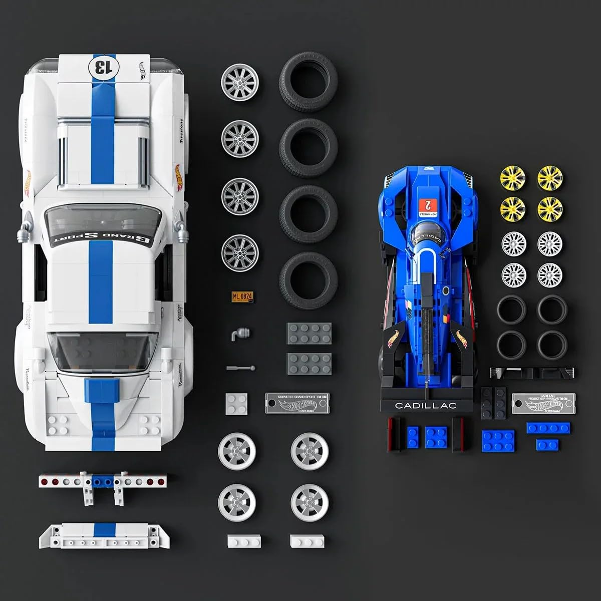 Mattel Brick Shop: Cadillac GTP Hypercar & Corvette Grand Sport – 1,154 Pieces