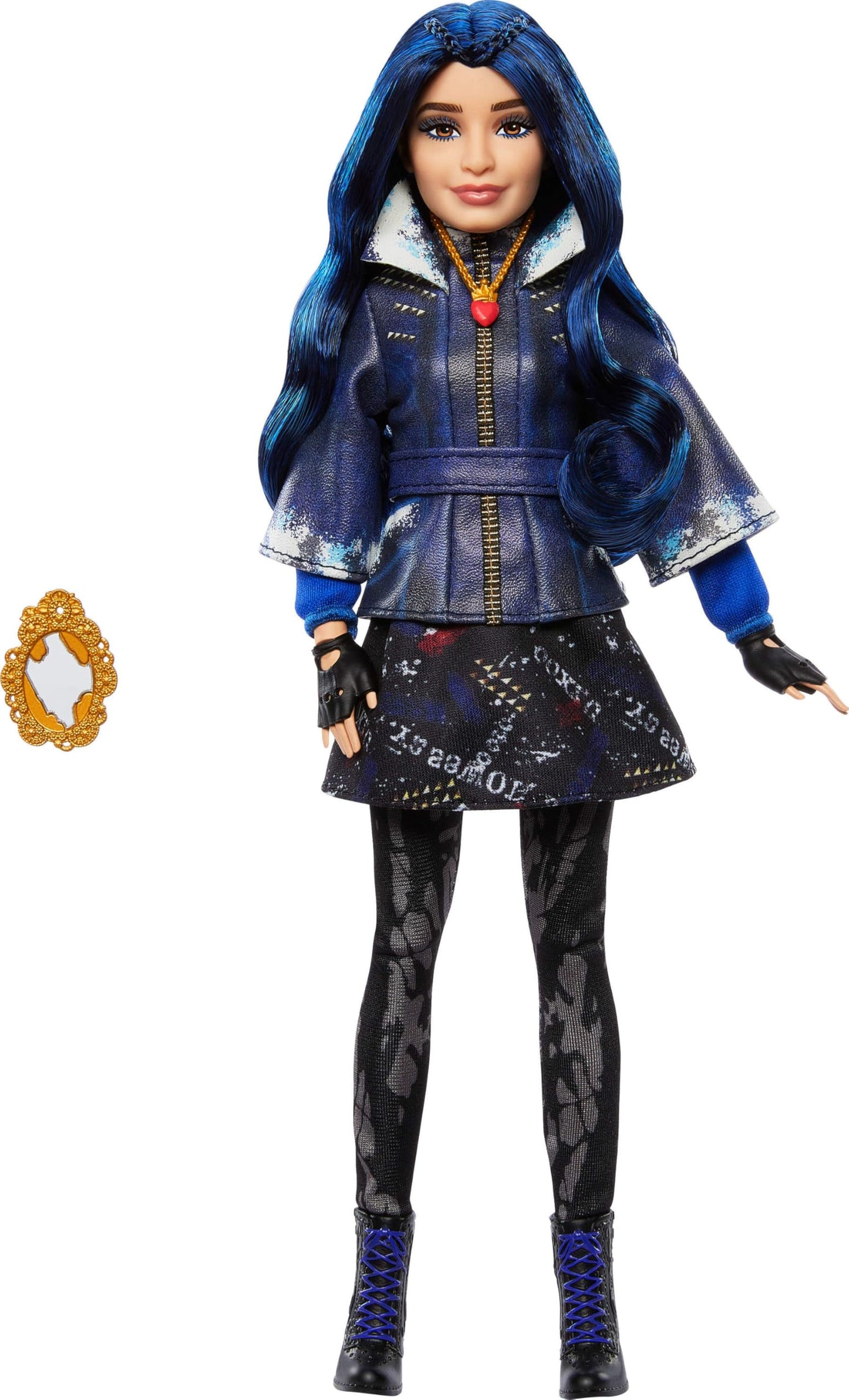Mattel Descendants Evie Isle of the Lost 10th Anniversary Fashion Doll – Removable Outfit & Magic Mirror