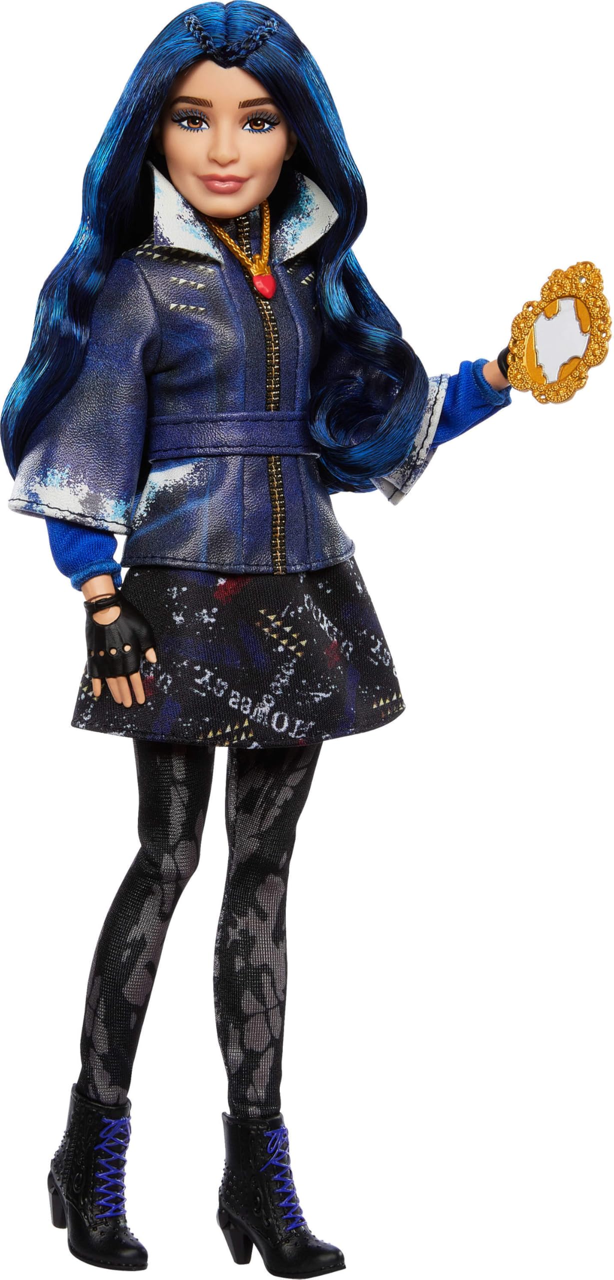 Mattel Descendants Evie Isle of the Lost 10th Anniversary Fashion Doll – Removable Outfit & Magic Mirror