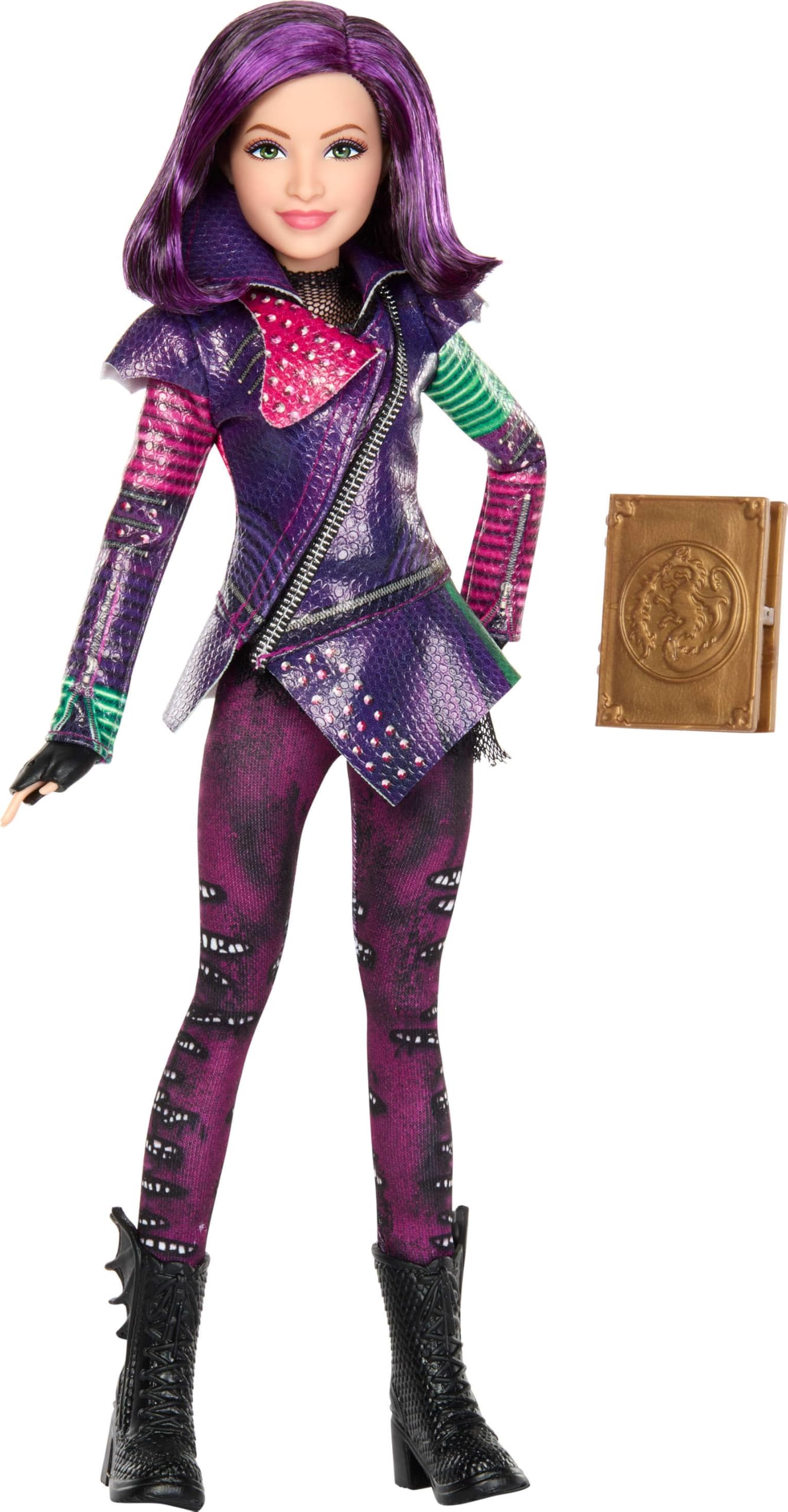Mattel Descendants Mal Isle of the Lost Tenth Anniversary Fashion Doll – Removable Outfit & Spell Book