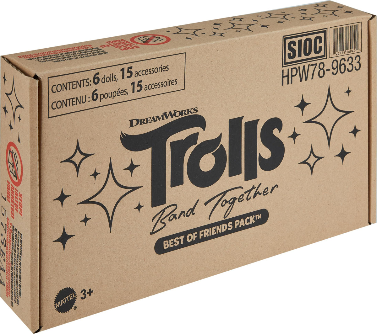 Mattel DreamWorks Trolls Band Together Best of Friends Pack — 7 Characters & 2 Mini Figures (Amazon Exclusive)