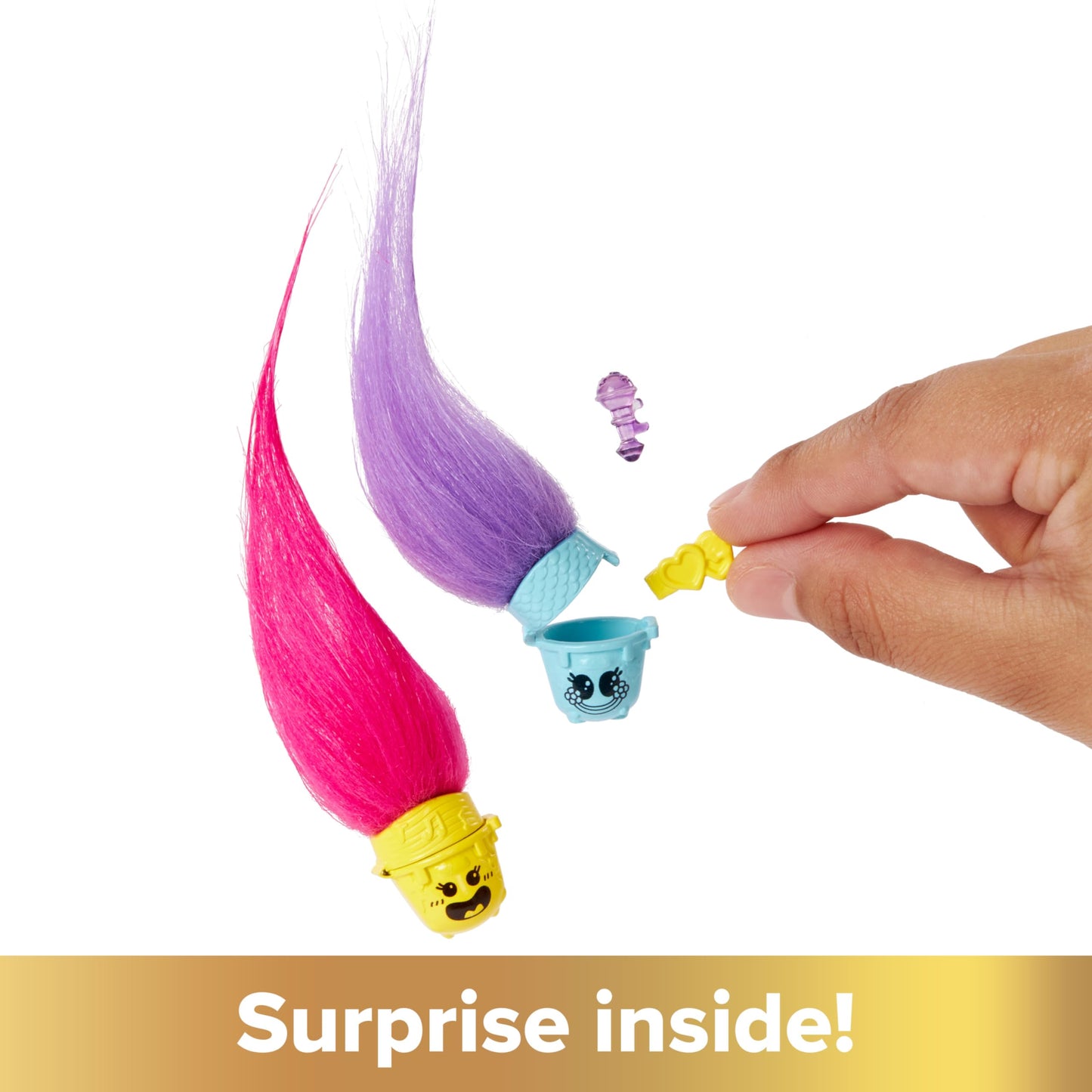 Mattel DreamWorks Trolls Band Together Hair Pops Queen Poppy Small Doll with Removable Clothes & Surprise Accessories