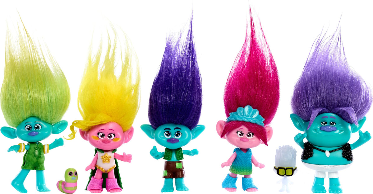Mattel DreamWorks Trolls Band Together Best of Friends Pack — 7 Characters & 2 Mini Figures (Amazon Exclusive)