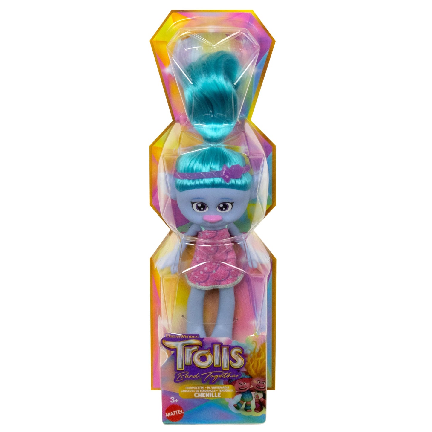 Mattel DreamWorks Trolls Band Together Trendsettin’ Chenille Doll – Vibrant Hair & Removable Fashion