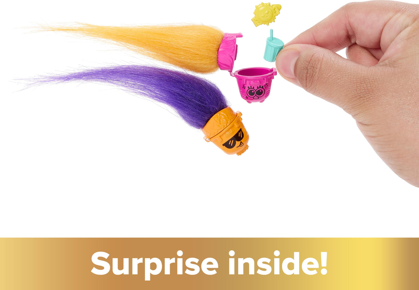 Mattel DreamWorks Trolls Hair Pops Branch – Small Doll with Removable Clothes & 3 Surprise Accessories