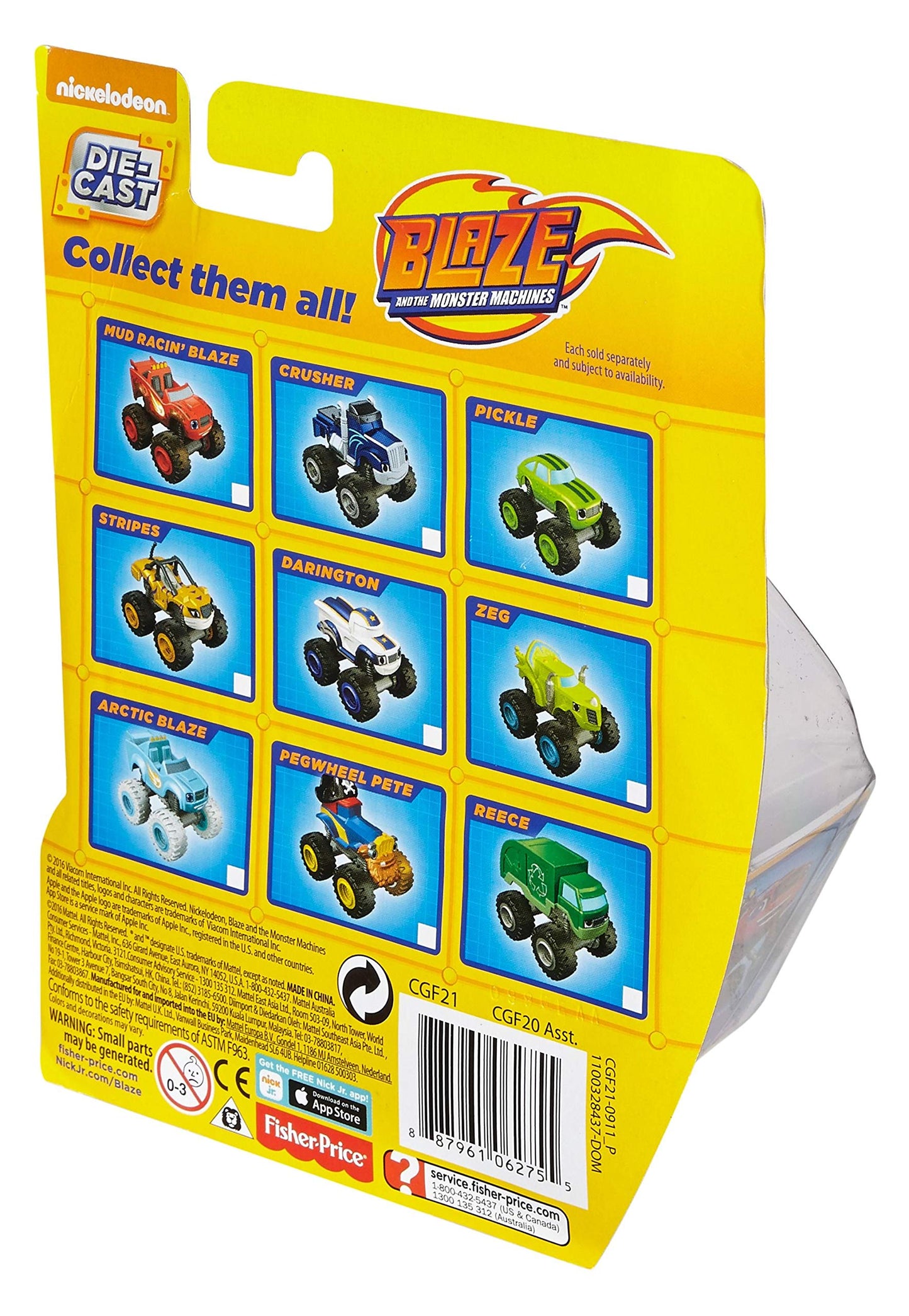Mattel Fisher-Price Blaze Die-Cast Truck – Axle City Adventures