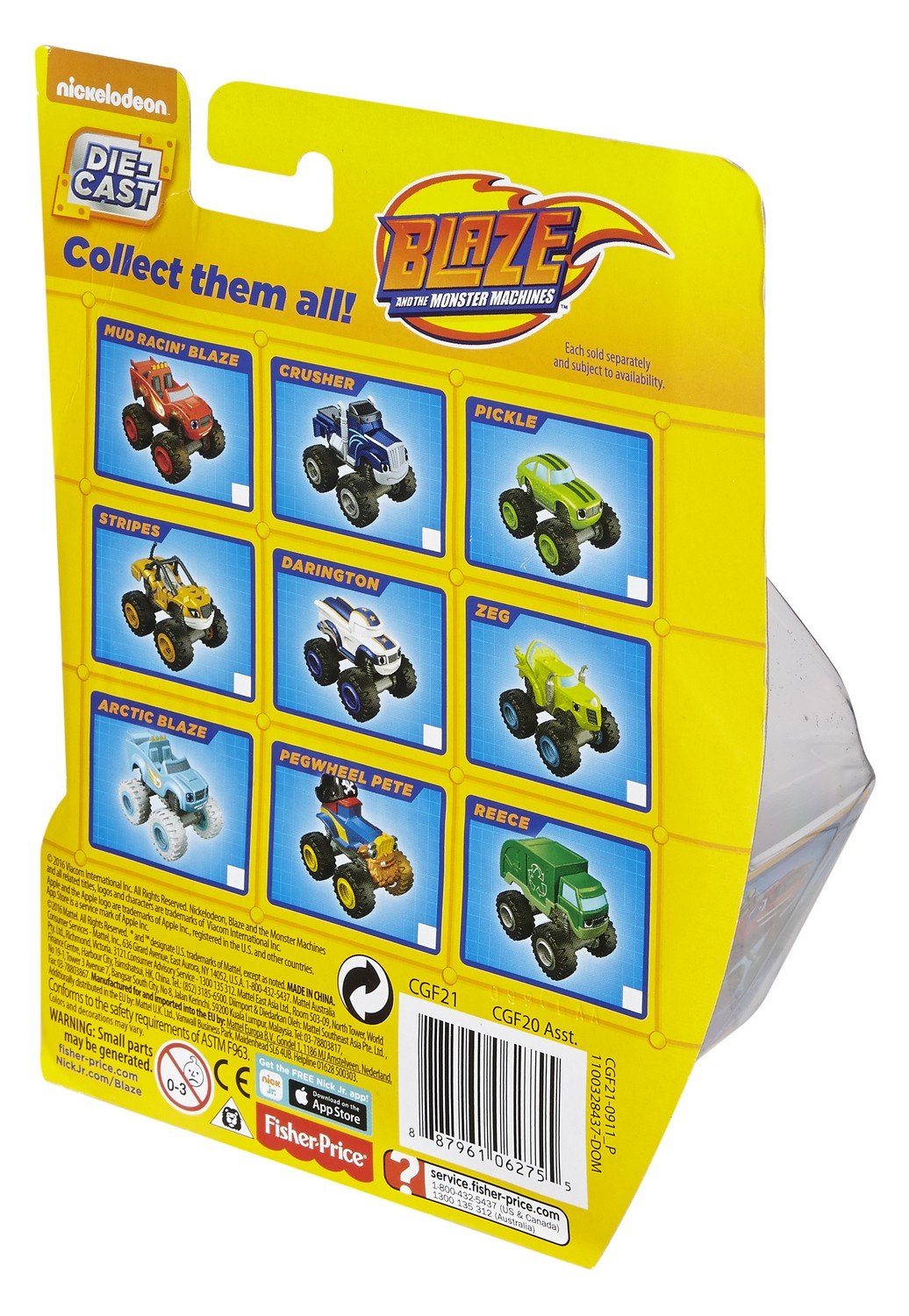 Mattel Fisher-Price Blaze Die-Cast Truck – Axle City Adventures