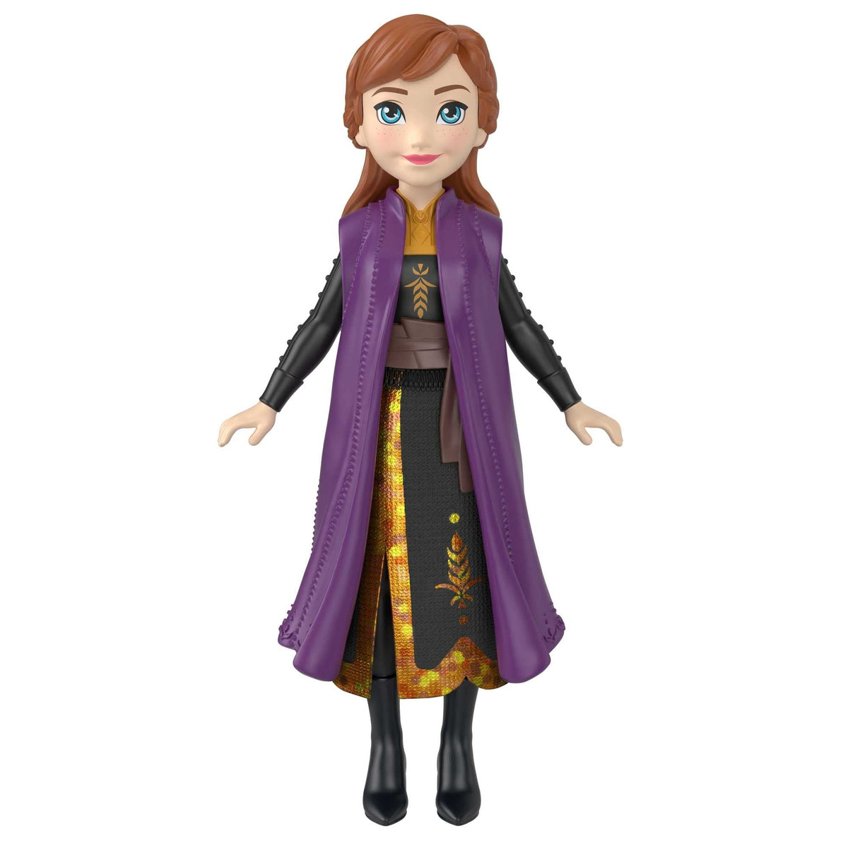Mattel Frozen Anna Small Doll - Articulated, Removable Skirt & Cape