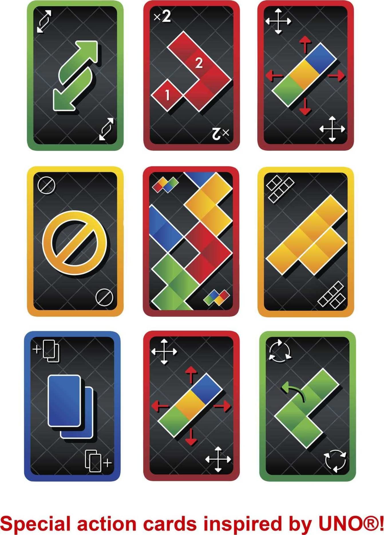Mattel Games Blokus Shuffle UNO Edition — Strategy Board Game for 2–4 Players