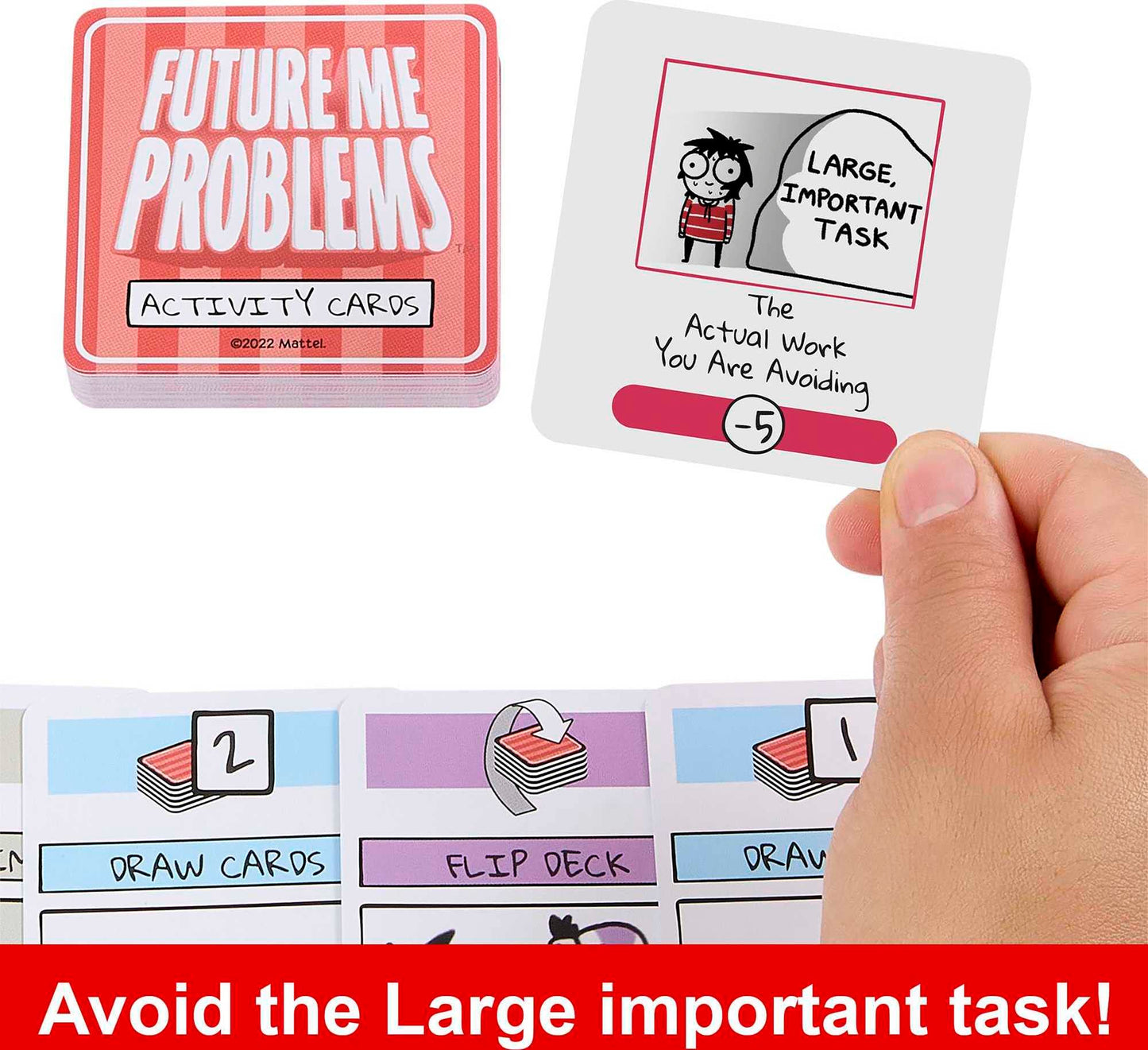 Mattel Games Sarah's Scribbles Future Me Problems Card Game - 2 Decks, 2-4 Players