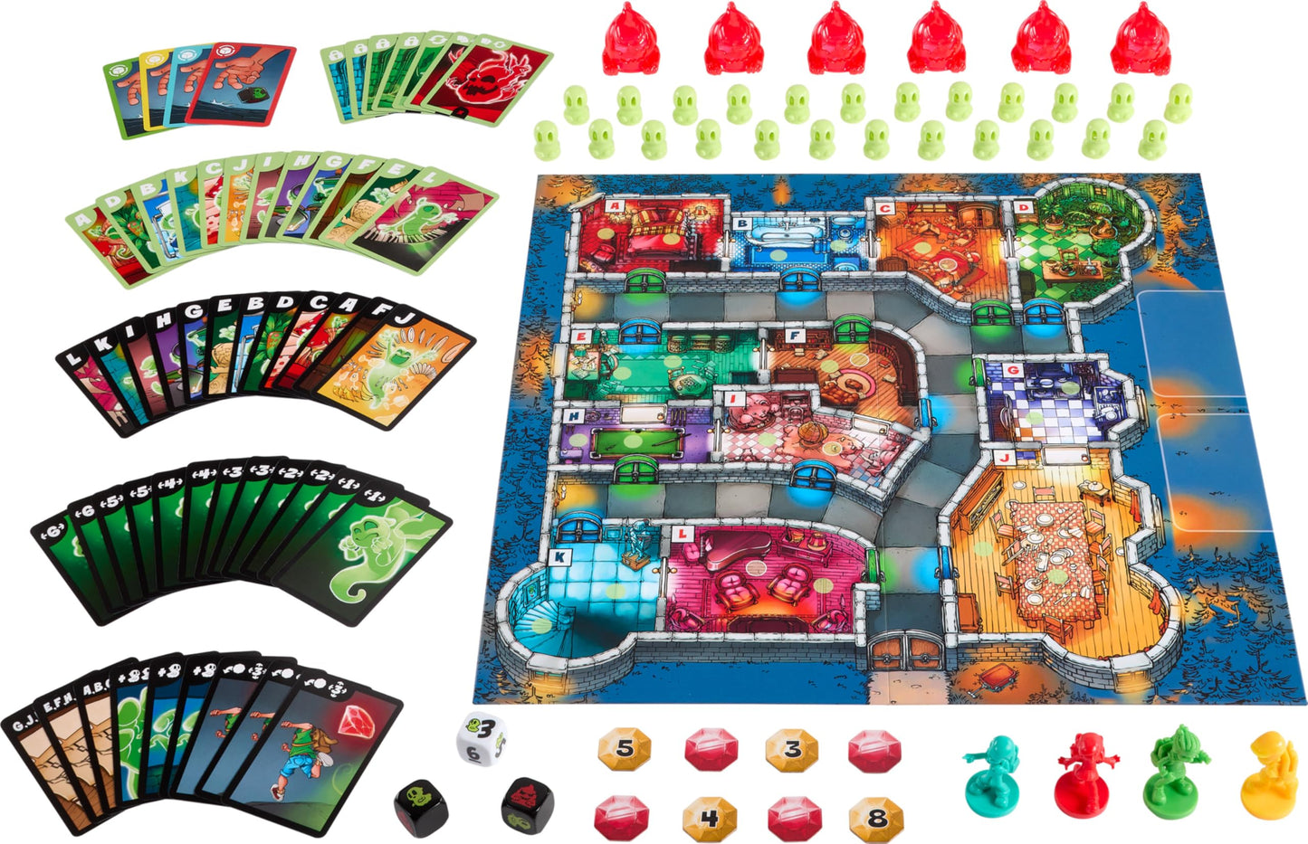 Mattel Games Ghost Fightin’ Treasure Hunters Anniversary Edition – Cooperative & Head Haunter Family Board Game (2-5 Players)