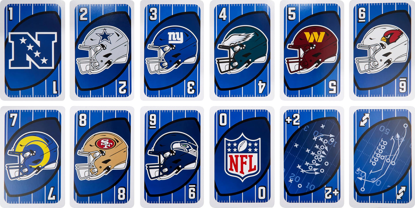 Mattel Games Giant UNO NFL Game with Oversized Cards – Family Fun for 2-10 Players