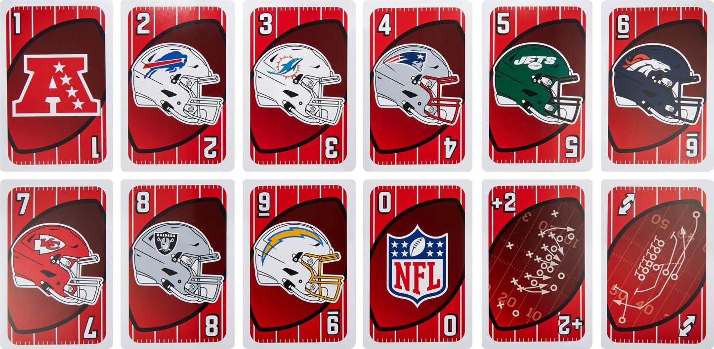 Mattel Games Giant UNO NFL Game with Oversized Cards – Family Fun for 2-10 Players