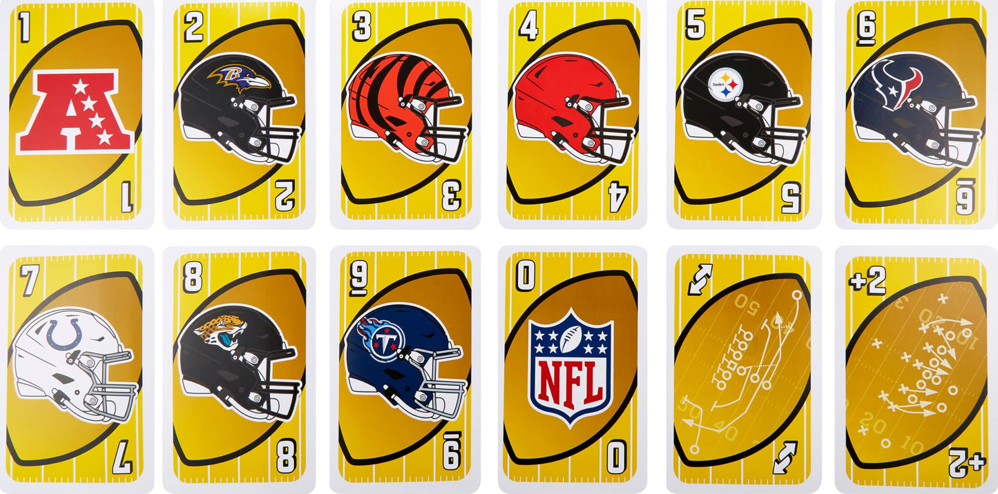 Mattel Games Giant UNO NFL Game with Oversized Cards – Family Fun for 2-10 Players