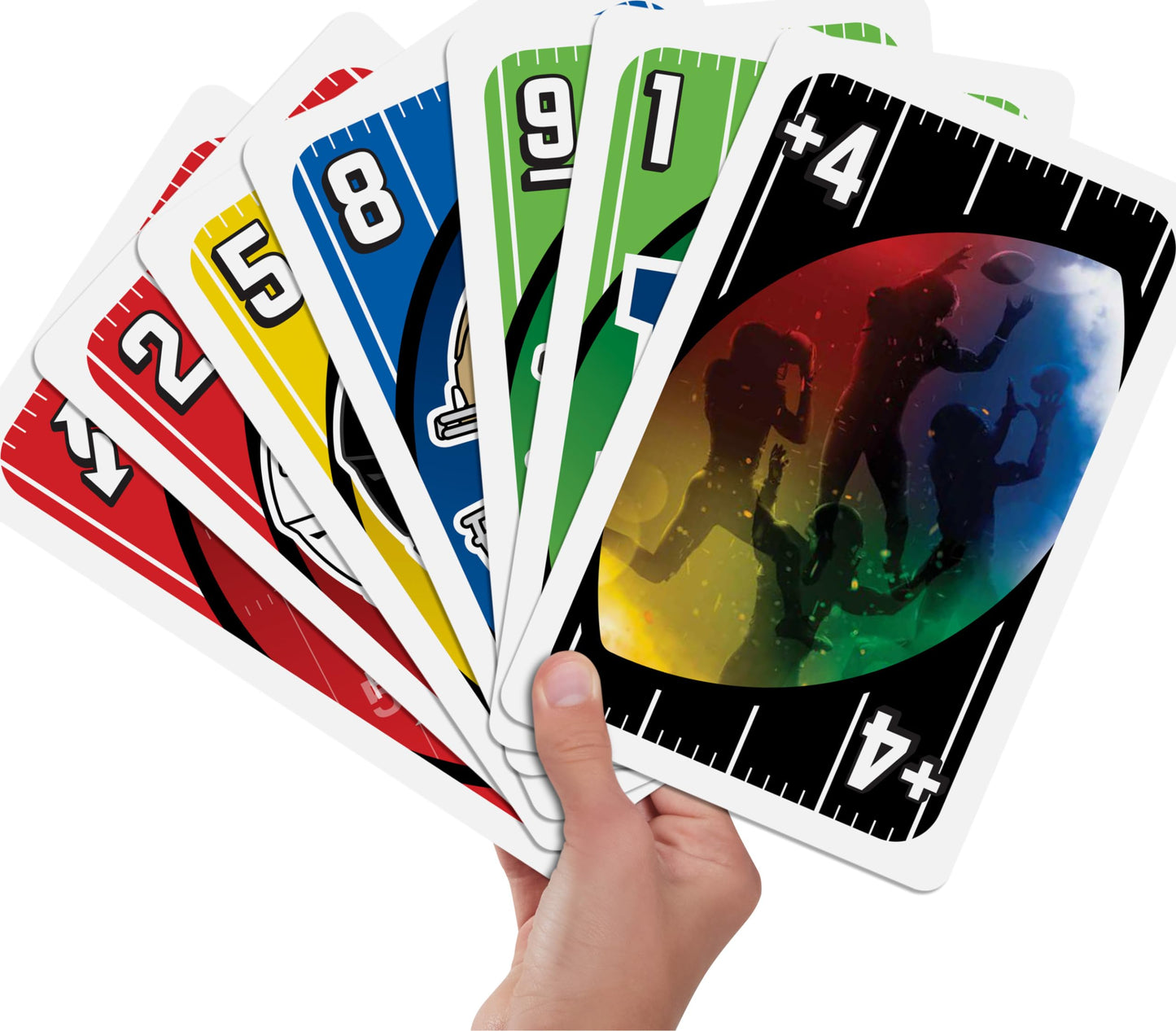 Mattel Games Giant UNO NFL Game with Oversized Cards – Family Fun for 2-10 Players