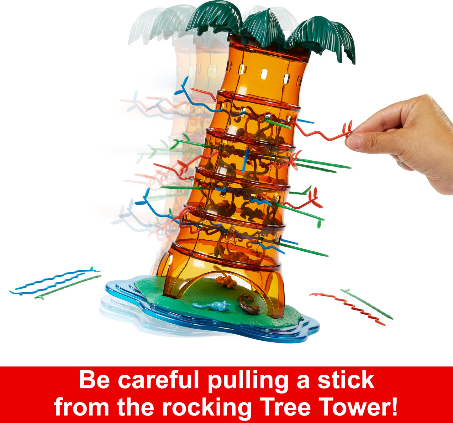 Mattel Games KerPlunk Rockin' Tree Party Game — Animal Pieces, Family Fun