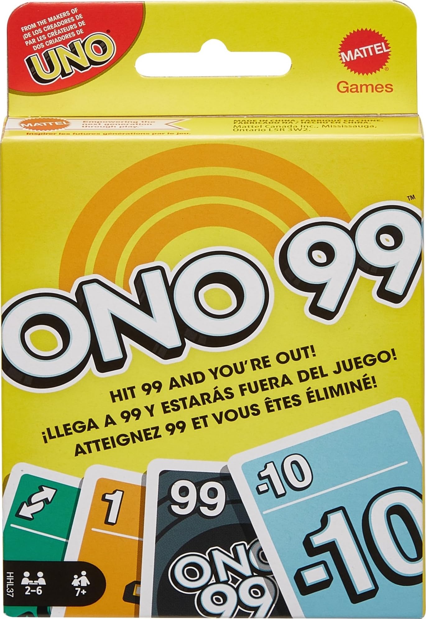 Mattel Games ONO 99 Card Game – Fast Family Card Game by UNO Makers