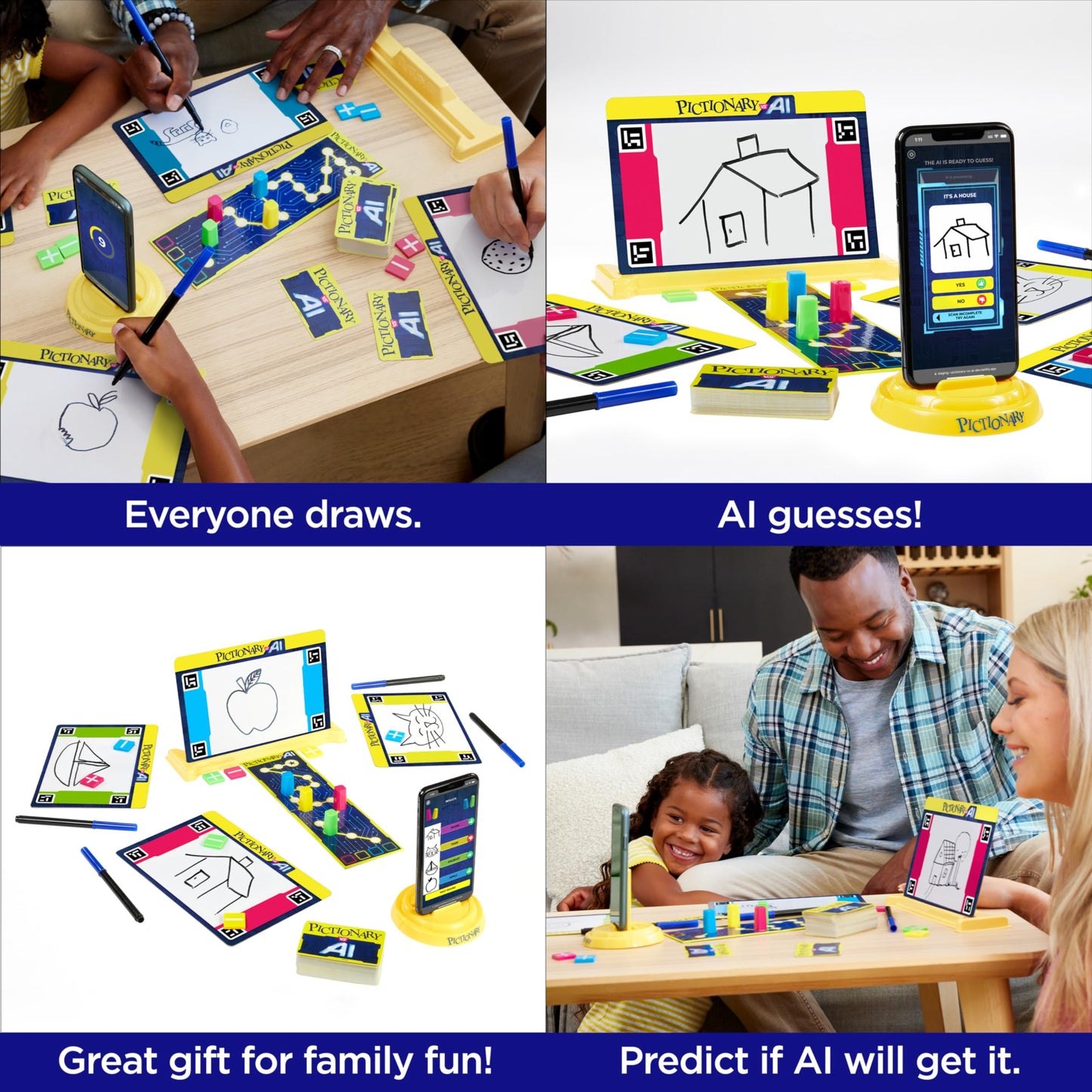 Mattel Games Pictionary Vs. AI: Family Draw & AI-Guessing Game for 2–4