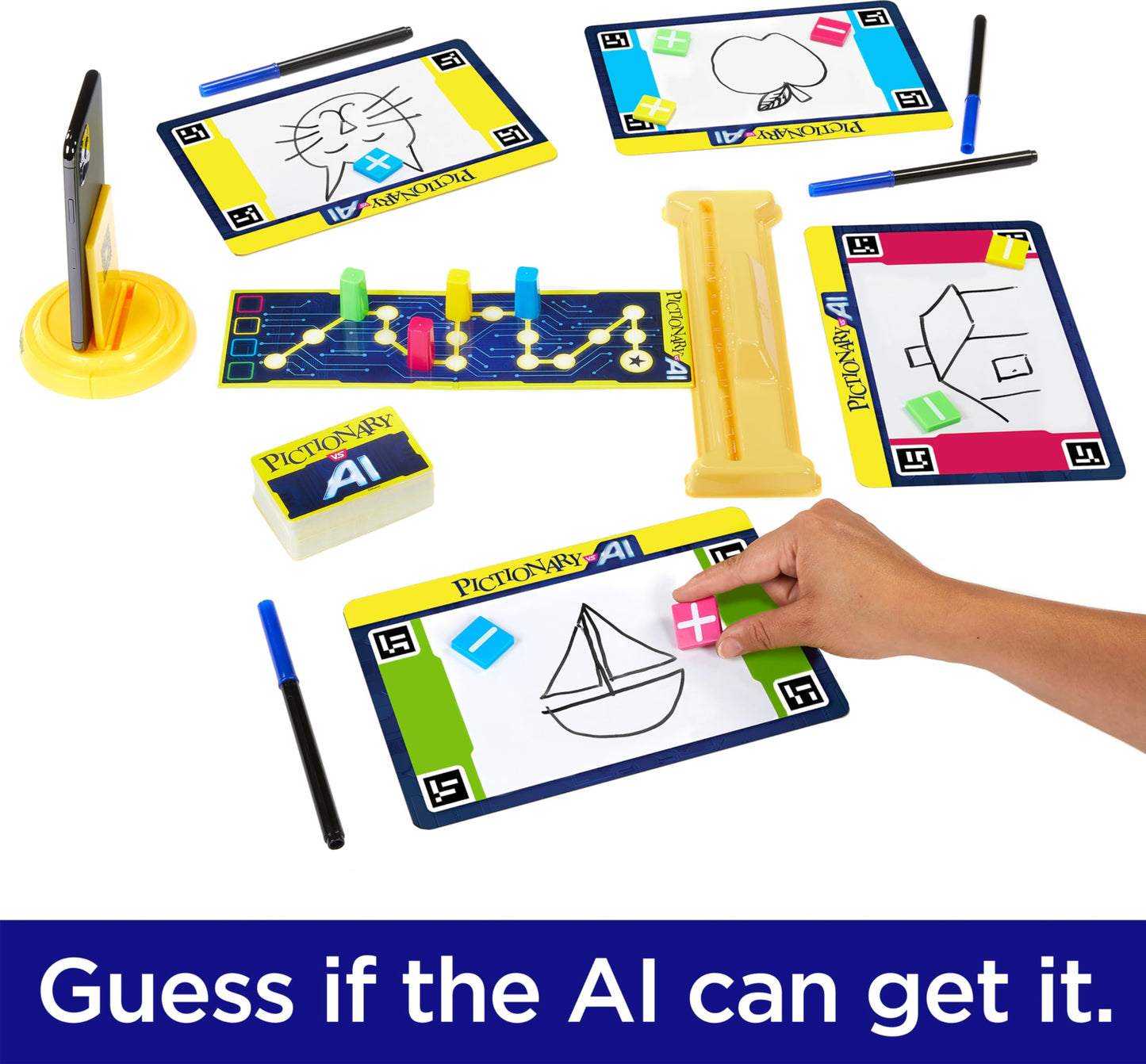 Mattel Games Pictionary Vs. AI: Family Draw & AI-Guessing Game for 2–4