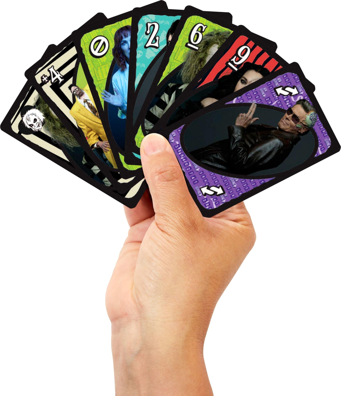 Mattel Games UNO Beetlejuice Beetlejuice Card Game – Family Fun for 2–10 Players