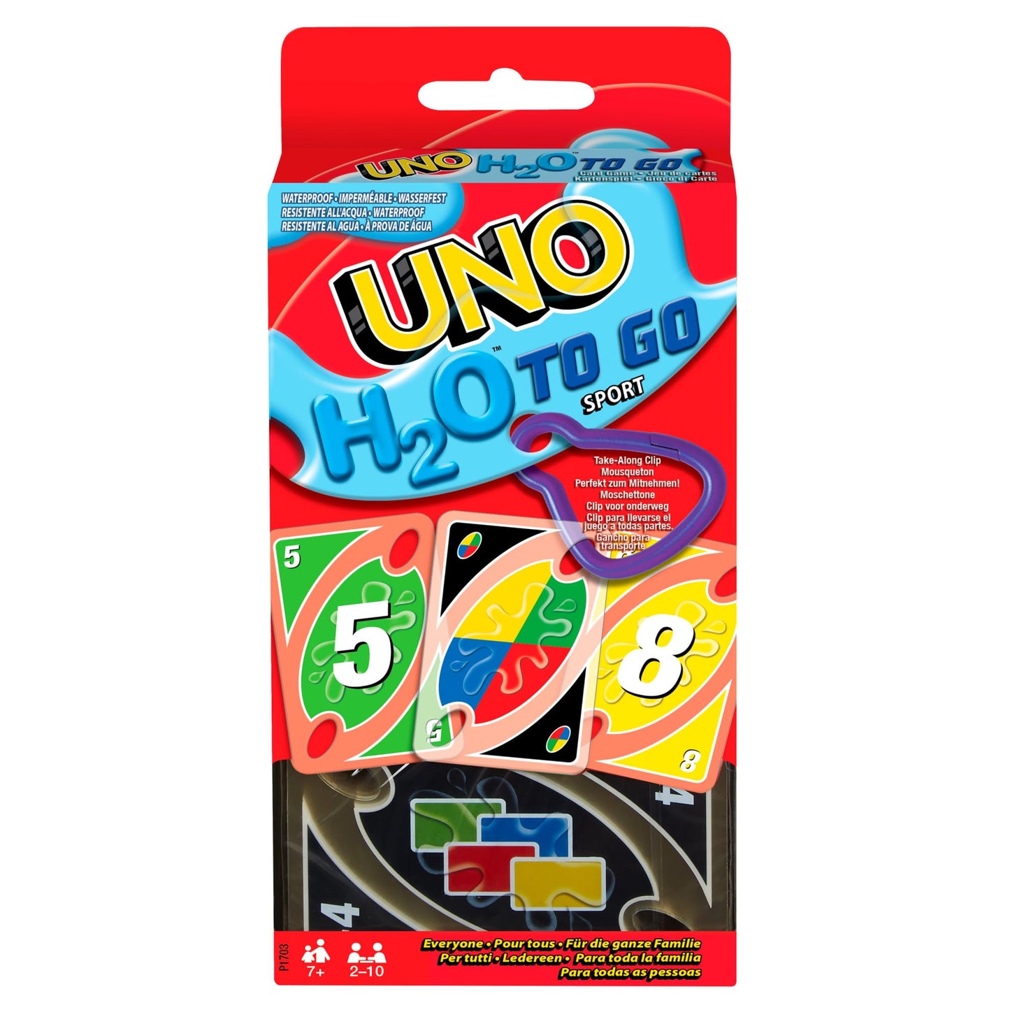 Mattel Games UNO H2O To Go - Water-Resistant Travel Card Game