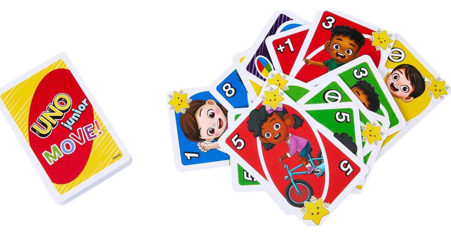 Mattel Games UNO Junior Move – Active Family Card Game for 2-4 Players