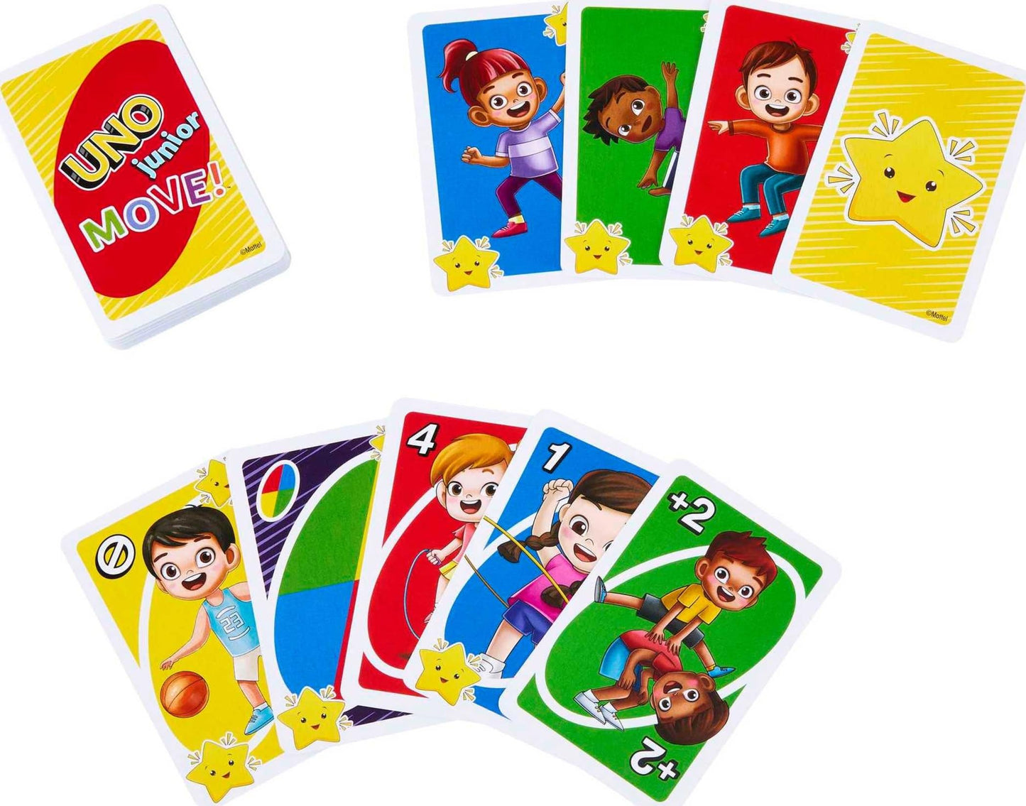 Mattel Games UNO Junior Move – Active Family Card Game for 2-4 Players
