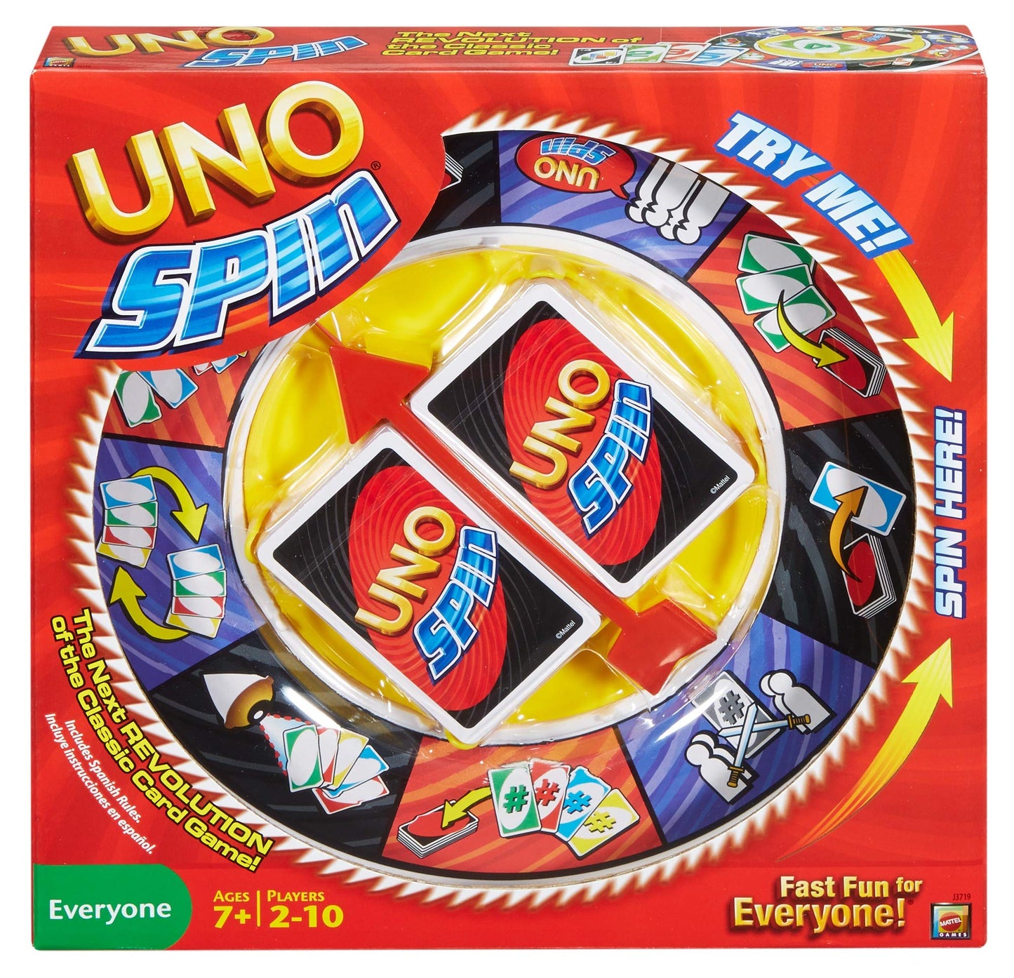 Mattel Games UNO Spin: Spin the Wheel for Quick, Exciting UNO Rounds