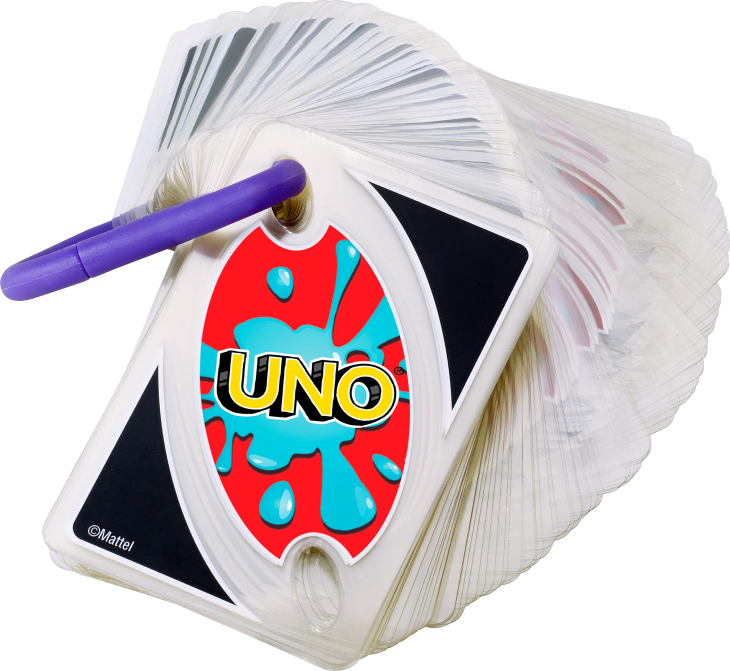UNO Splash Card Game – Waterproof Cards with Clip for Travel | Mattel Games